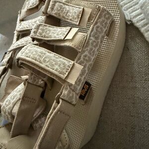 Teva Light Tan Sandals with Adjustable Straps